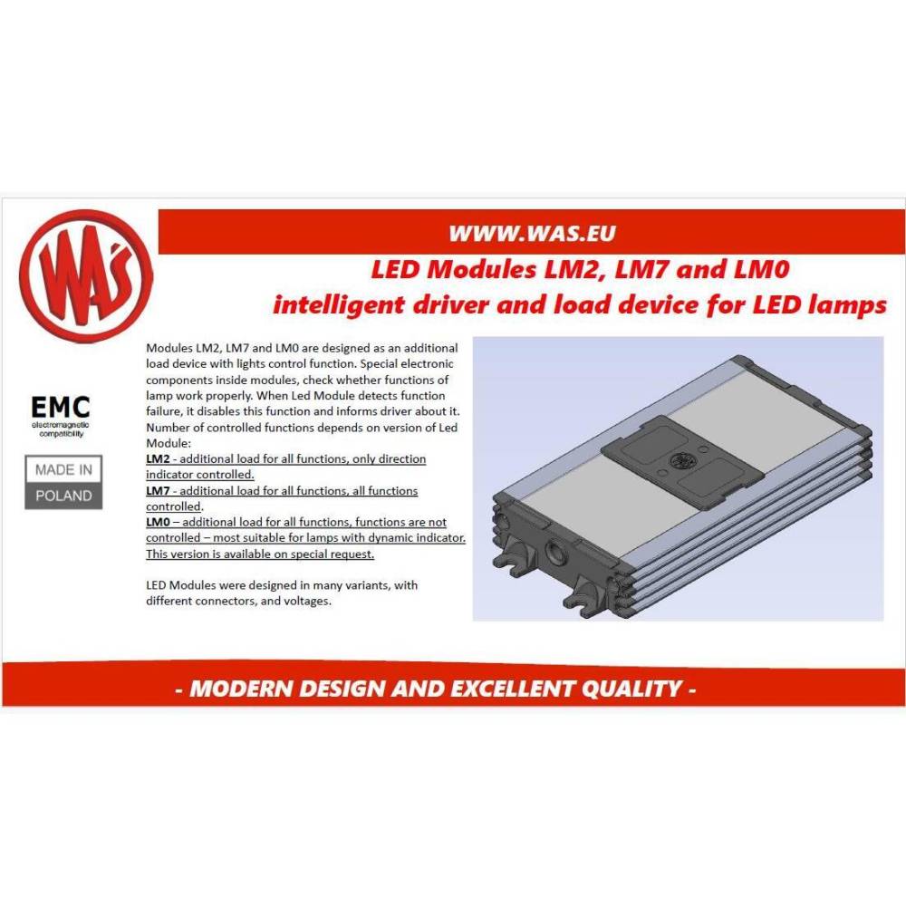 Modul Led Control Box 13 12V, anulator eroare cu  2 mufe 13pini, control toate functiile, WAS LM7-1241-12V