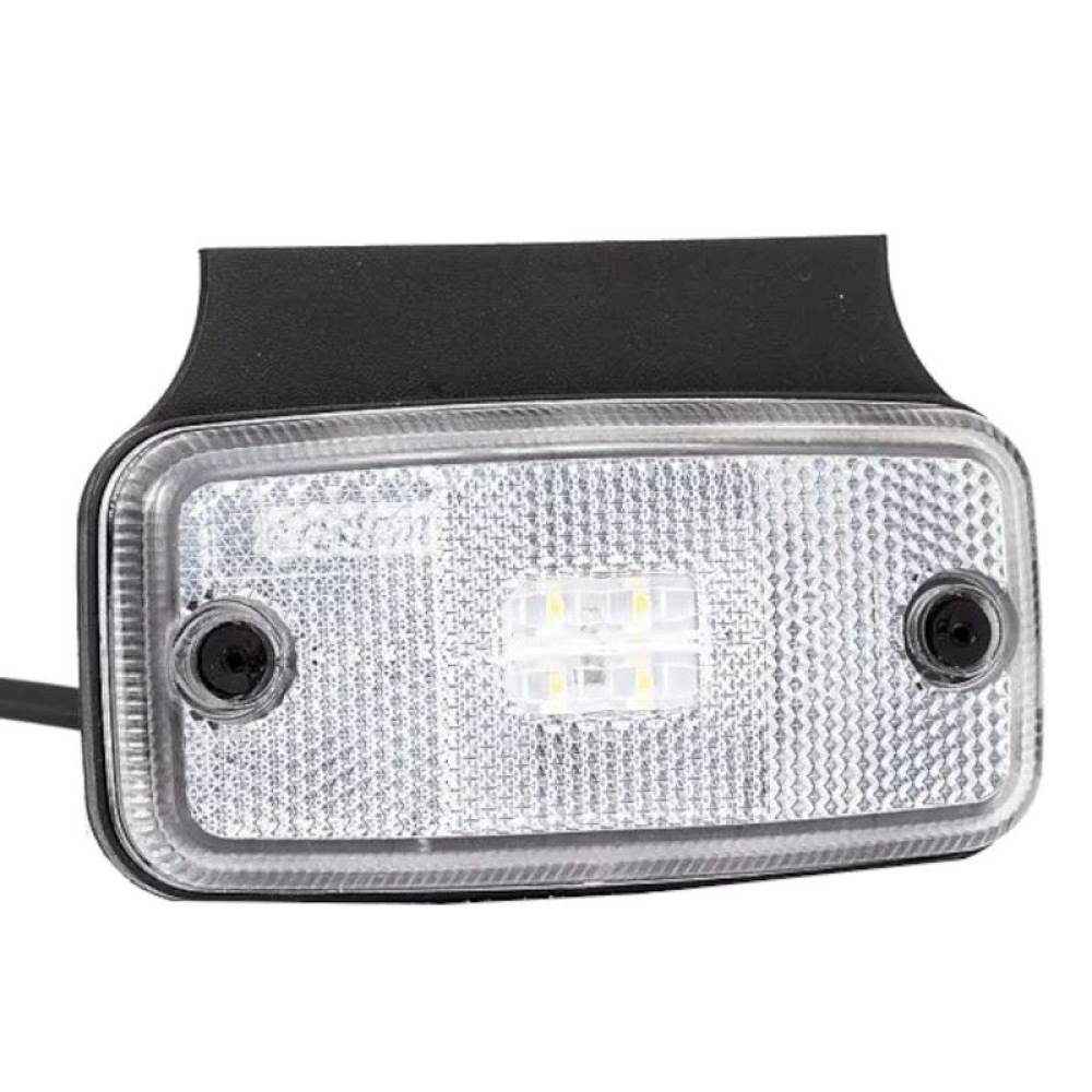 Lampa gabarit 110x54, LED, alba, cu suport, 12-36V, FT-019B+K Fristom Lampa gabarit 110x54, LED, alba, cu suport, 12-36V, FT-019B+K Fristom