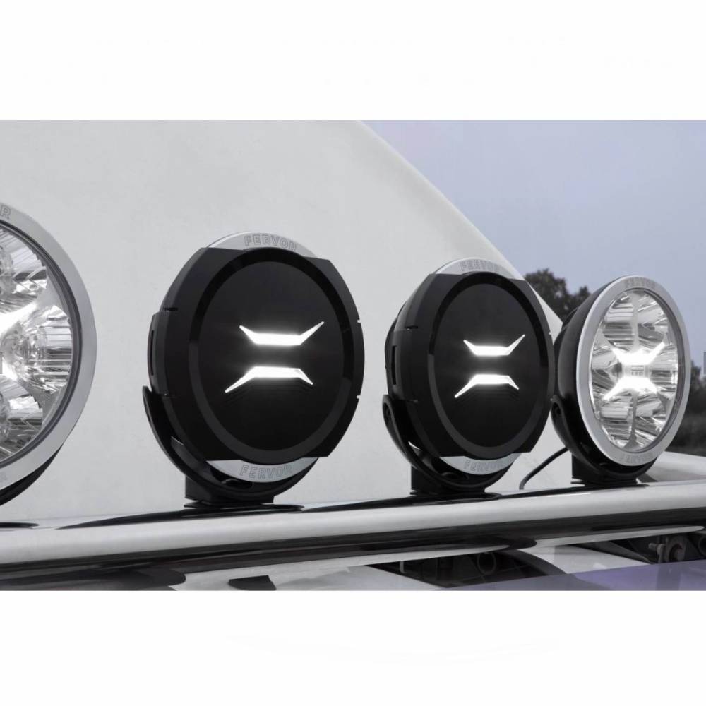 Proiector faza lunga fi220, cu LED, cu pozitie si aparatoare,  LC50, clar, Silver Edition, FERVOR 220  LUM1. 50800 Wesem 