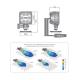 Proiector lucru 100x100, LED, 1500lm, magnet Neodim, intrerupator, 1F.47431 Wesem