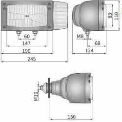 Far cu semnalizare cu mufa AMP dreapta REPR1. 24205 Wesem Far cu semnalizare cu mufa AMP dreapta REPR1. 24205 Wesem