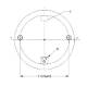 Lampa ceata 2 suruburi, fi140, 20 LED-uri, dispersor rosu QC007-R