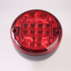Lampa ceata 2 suruburi, fi140, 20 LED-uri, dispersor rosu QC007-R