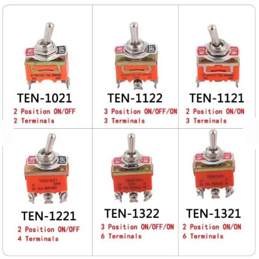 Intrerupator ON/OFF E-TEN 1021, 2 faze, 2pini, 10A, 125V