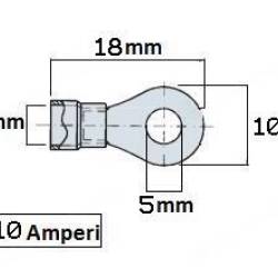 Papuc electric neizolat, gaura fi5, Ring, KaE1292, Punga 100buc 