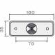 Lampa gabarit 100x35, LED, galbena, cu catadioptru, 24V, SA89 FASA 