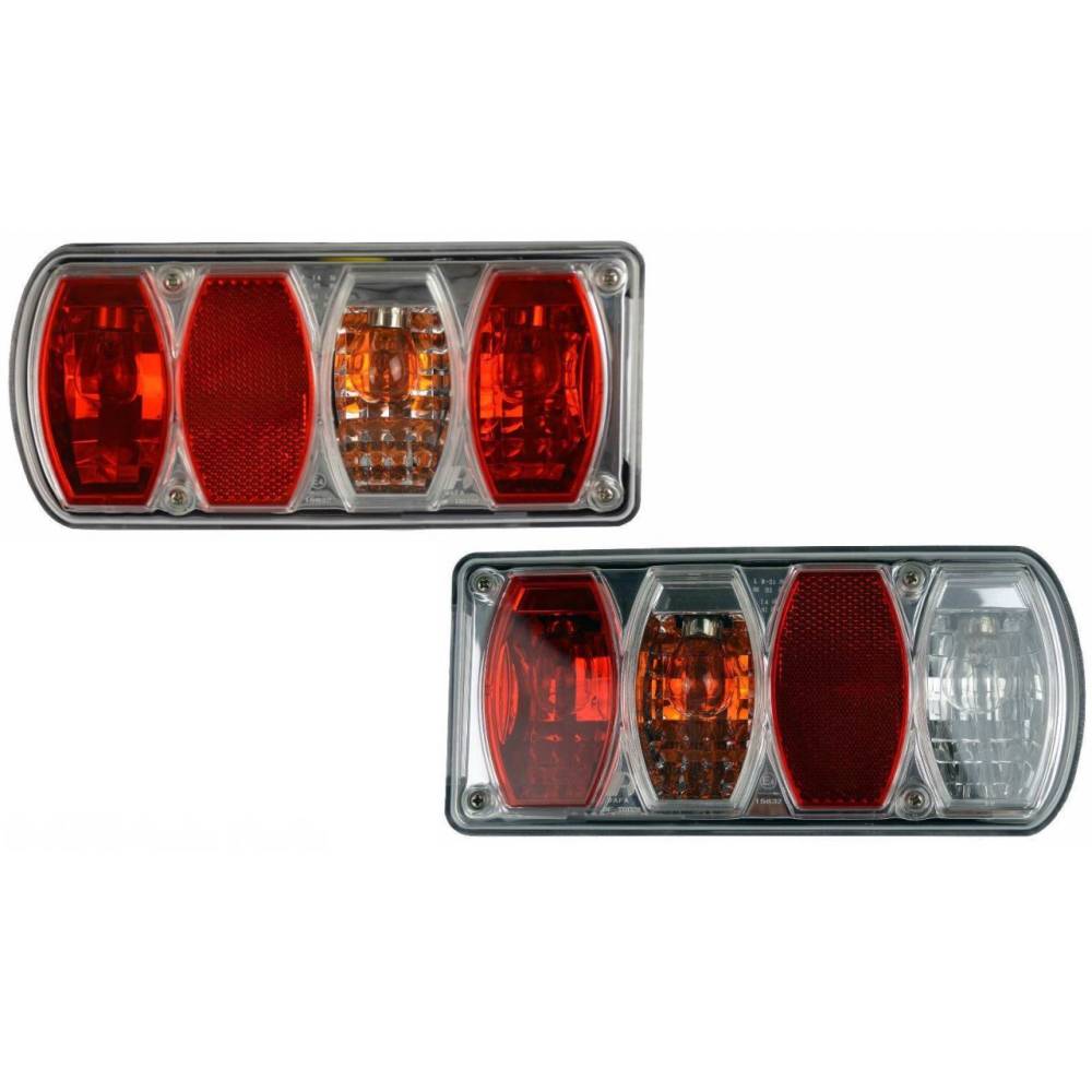 Lampa spate 225x100, 5 functii, cu mers inapoi si numar, dreapta, DF-TR026D Dafa