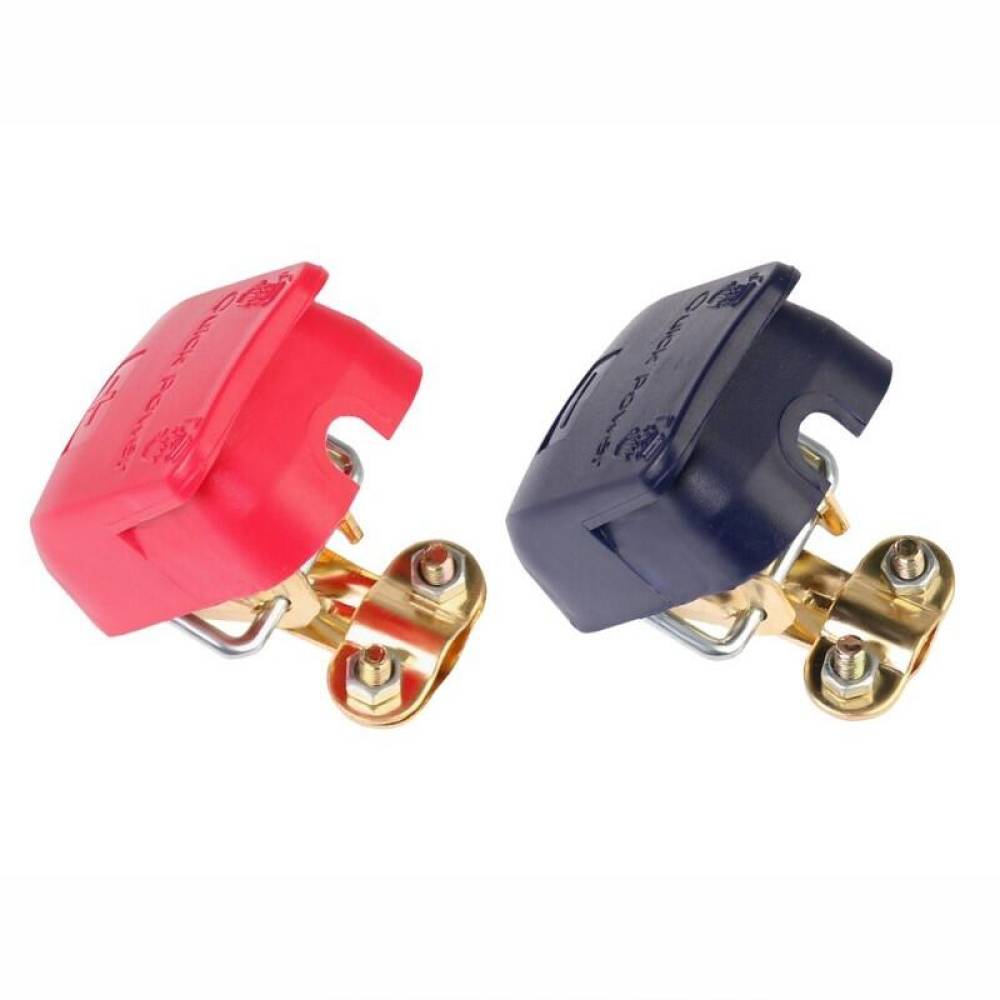 Set 2 borne acumulator 12V, cupru, fixare rapida clips, cu protectie, 800A, 58970 Carmotion
