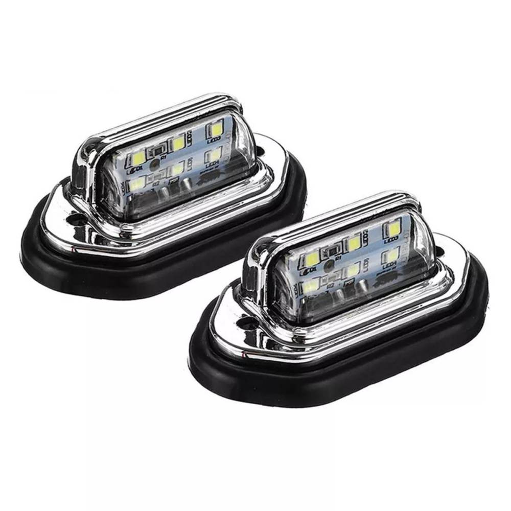 Lampa numar cu 6 LED-uri, 12-24V, 85x42, cromata, Manhattan, KXIAP HBL1004 -SET2buc