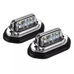 Lampa numar cu 6 LED-uri, 12-24V, 85x42, cromata, Manhattan, KXIAP HBL1004 -SET2buc