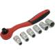 Set chei tubulare 10-19, 6buc, cu cheie cu clichet 1/2