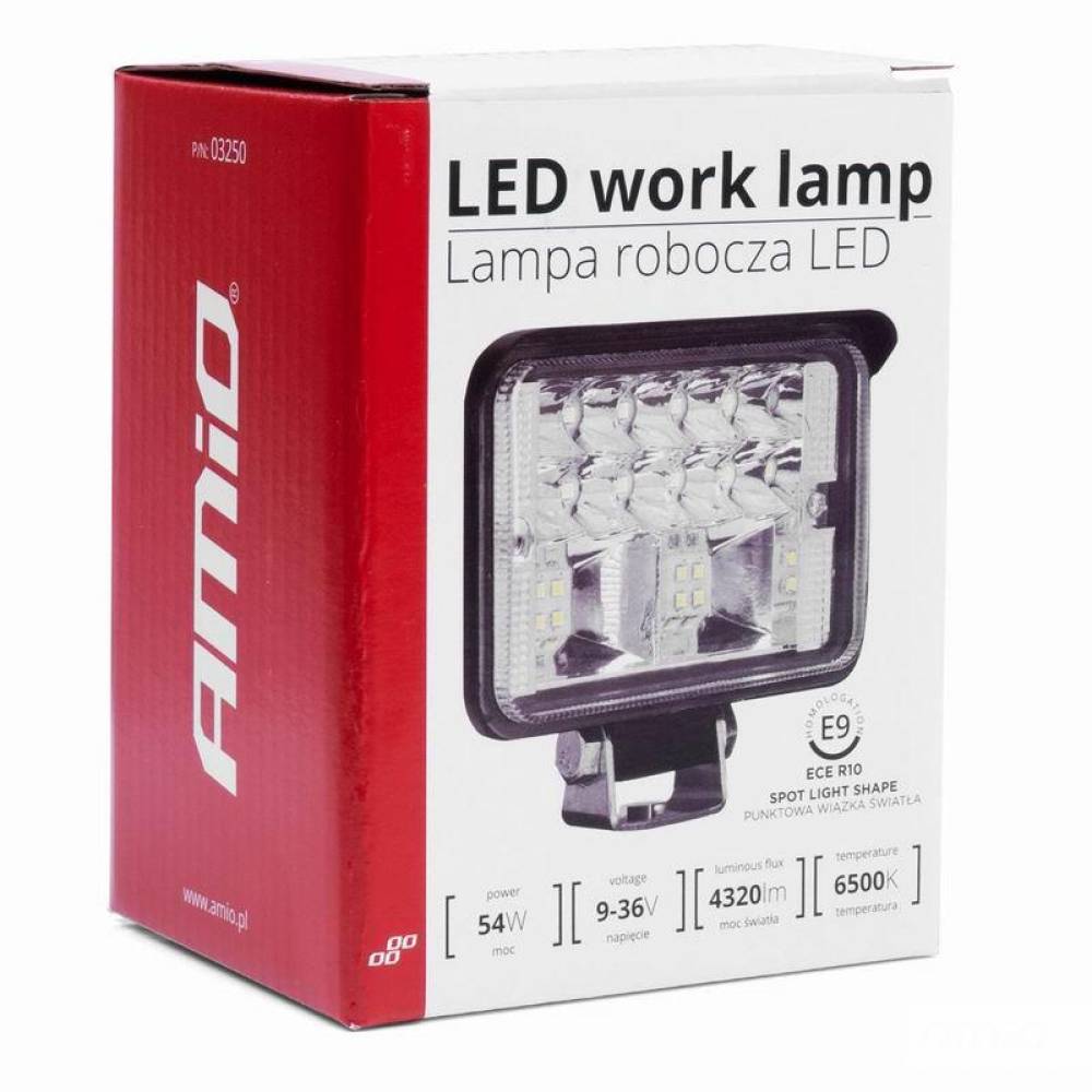 Proiector lucru 110x80, LED, 9-36V, 54W, 4320lm, AWL39 03250 Amio