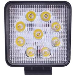Proiector lucru 108x108, LED, 10-30V / 27W, 1890lm, spot, BK69005s