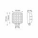 Proiector lucru 110x110, 16 LED-uri, 10-30V, 48W, 3400lm, flood, TT.13208