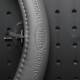 Husa volan 37 - 39cm imitatie piele perforata, gri SoftComfort 603.20 Heyner