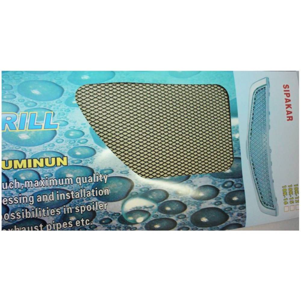 Ornament grila spoiler aluminiu, fagure, plasa 100 x 33cm, ochiuri de 0.6x1.2cm, negru, Sipakar Ornament grila spoiler aluminiu, fagure, plasa 100 x 33cm, ochiuri de 0.6x1.2cm, negru, Sipakar
