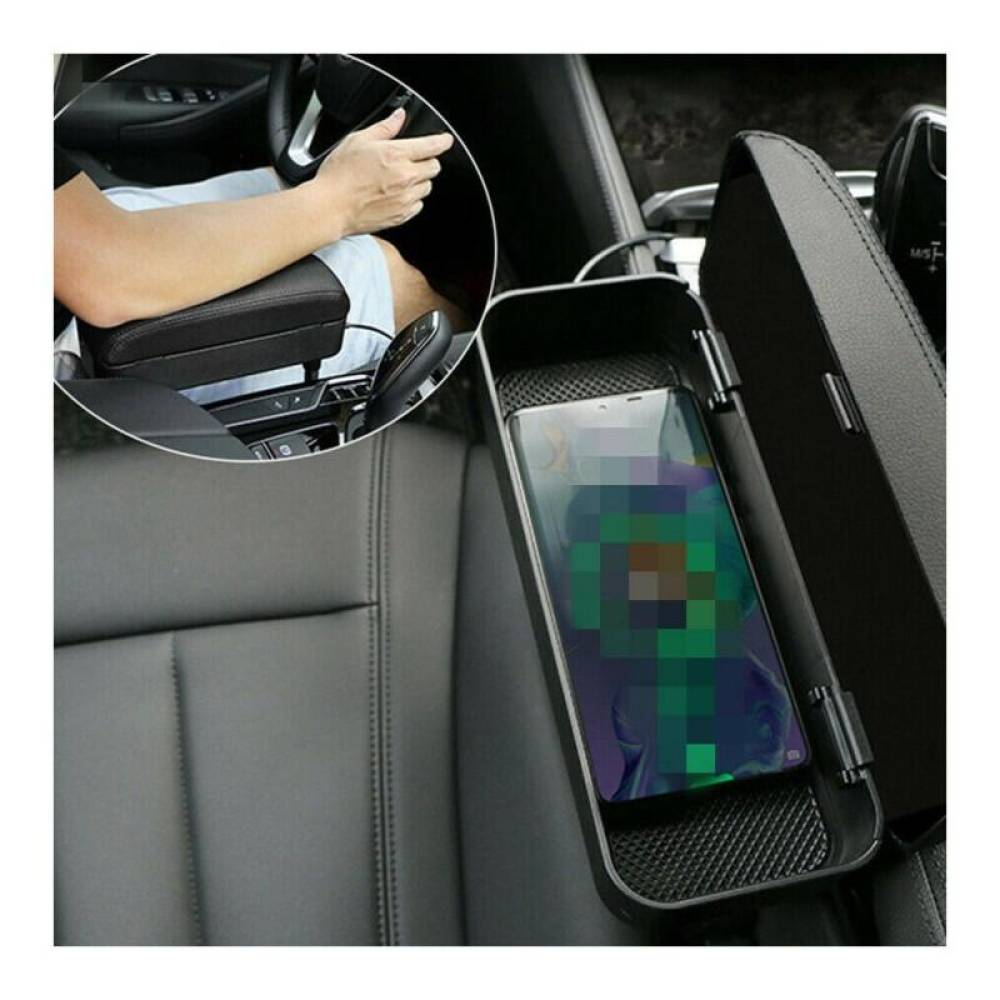 Cotiera auto universala neagra, inaltime reglabila, 446 Armrest
