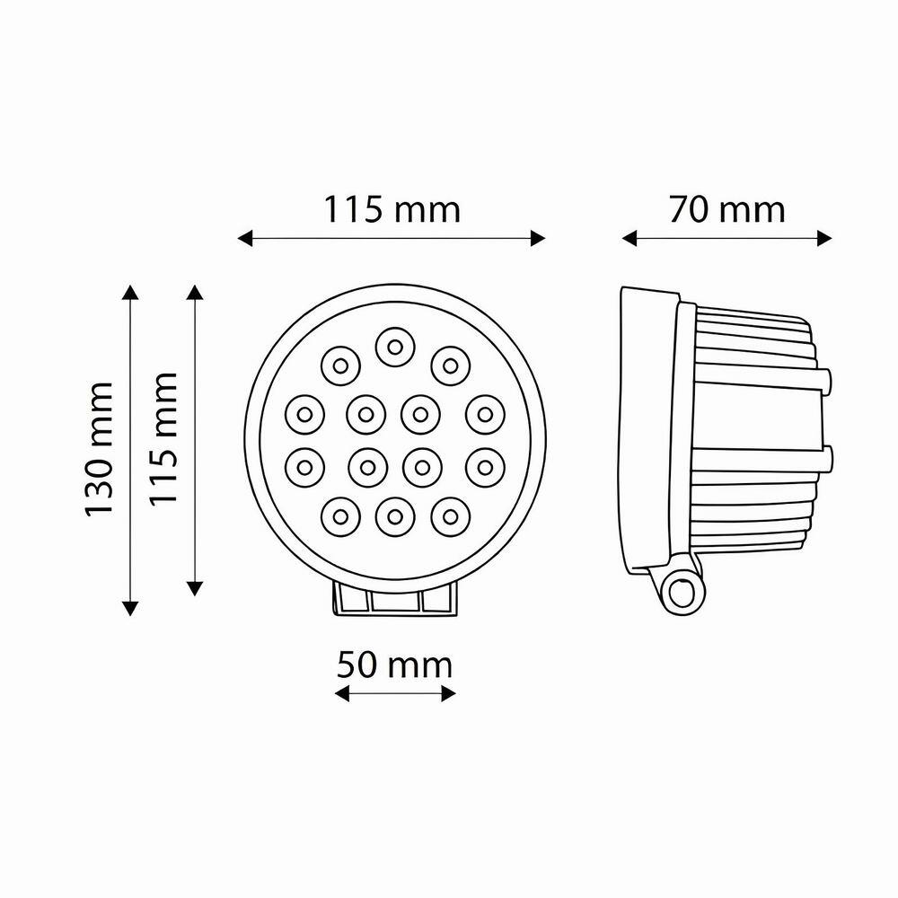 Proiector lucru fi115, LED, 10-30V, 42W, 3000lm, flood, BK69016f