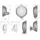 Proiector faza lunga fi220, cu LED, cu pozitie si aparatoare,  LC25, striat, Silver Edition, FERVOR 220 LUM1. 50850 Wesem, 2400lm, 27w, 12-24v, camioane, tir, offroad, 4x4