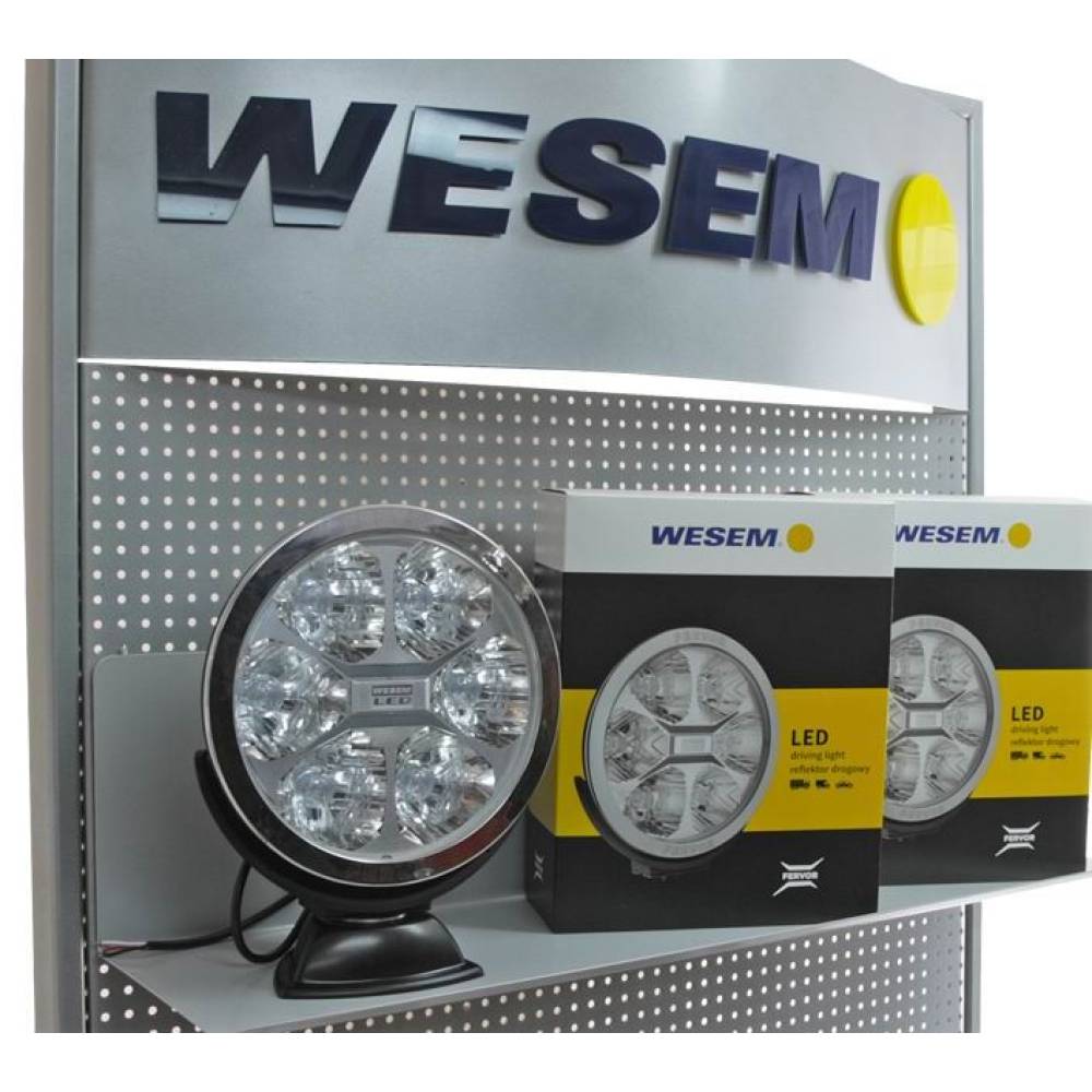 Proiector faza lunga fi220, cu LED, cu pozitie si aparatoare,  LC25, striat, Silver Edition, FERVOR 220 LUM1. 50850 Wesem, 2400lm, 27w, 12-24v, camioane, tir, offroad, 4x4