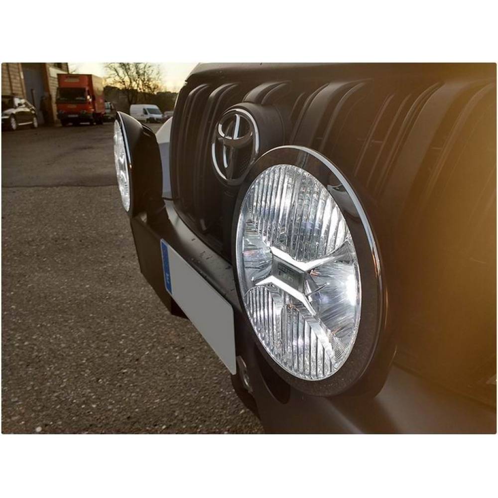 Proiector faza lunga fi220, cu LED, cu pozitie si aparatoare,  LC25, striat, Silver Edition, FERVOR 220 LUM1. 50850 Wesem, 2400lm, 27w, 12-24v, camioane, tir, offroad, 4x4