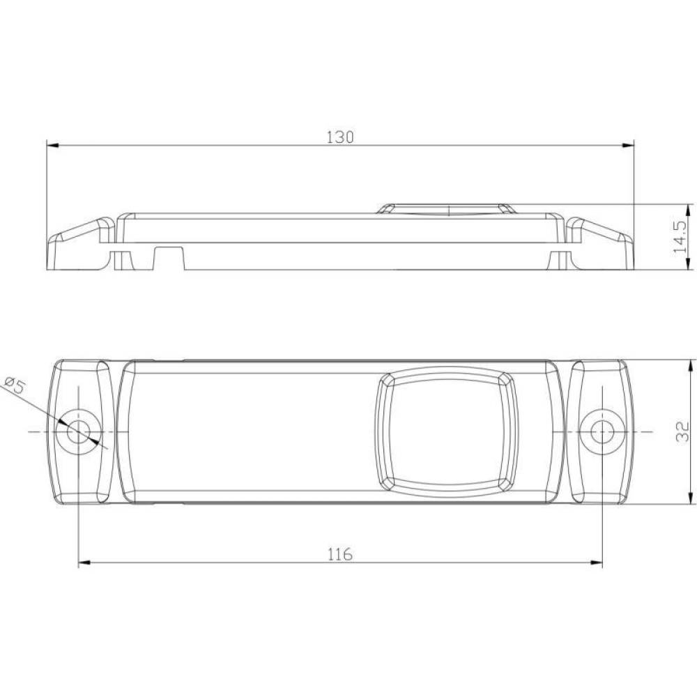 Lampa gabarit 100x32, LED, galbena, cu suport cu 2 urechi, 12-36V, FT-018/z Fristom Lampa gabarit 100x32, LED, galbena, cu suport cu 2 urechi, 12-36V, FT-018/z Fristom