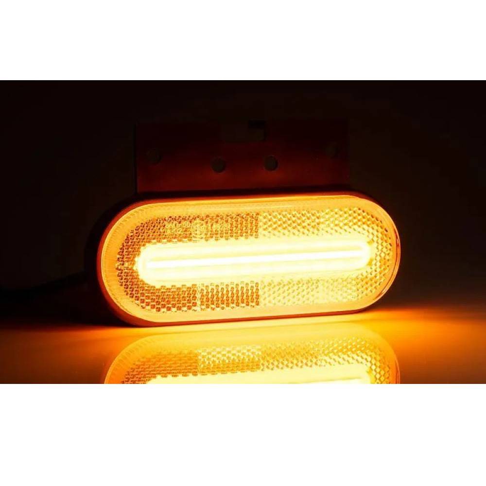 Lampa gabarit 124x51, LED, cu semnalizare, cu suport, galbena, 12-36V, FT-071-Z+K Fristom