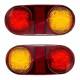 Lampa spate 160x76, dreapta-stanga, 4 functii, catadioptru, 12-24V, 18 LED-uri, JCB TT.12014