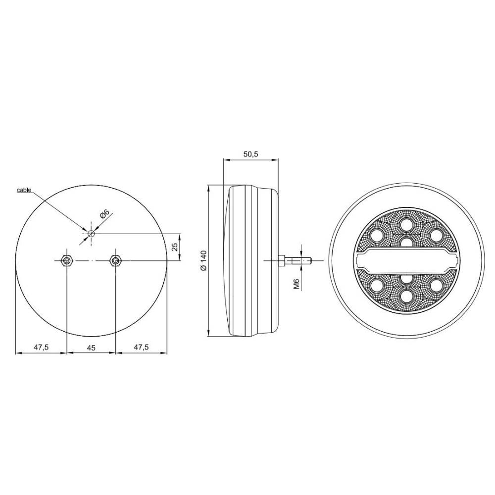 Lampa spate fi140, 3 functii, hamburger, LED neon, cu fire, FT-113 Fristom Lampa spate fi140, 3 functii, hamburger, LED neon, cu fire, FT-113 Fristom