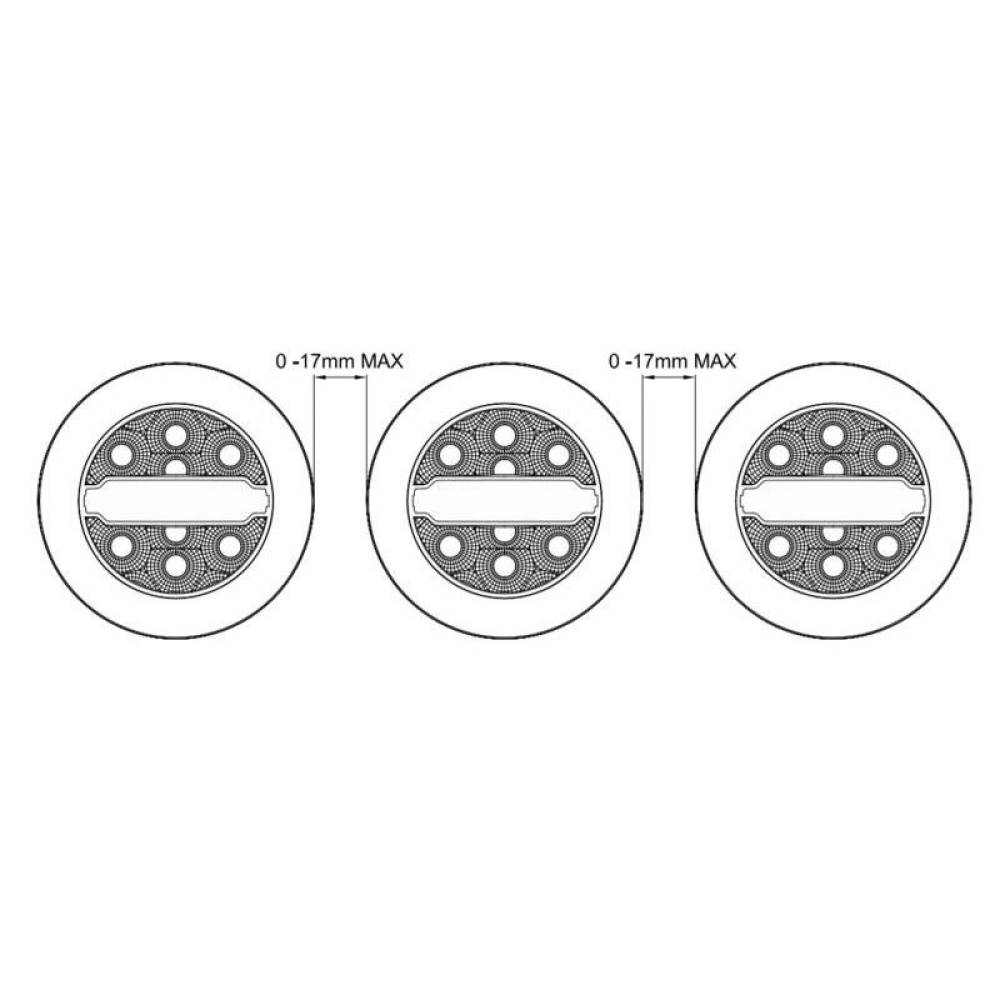 Lampa spate fi140, 3 functii, montare in serie, hamburger, LED neon, cu fire, FT-113Y Fristom
