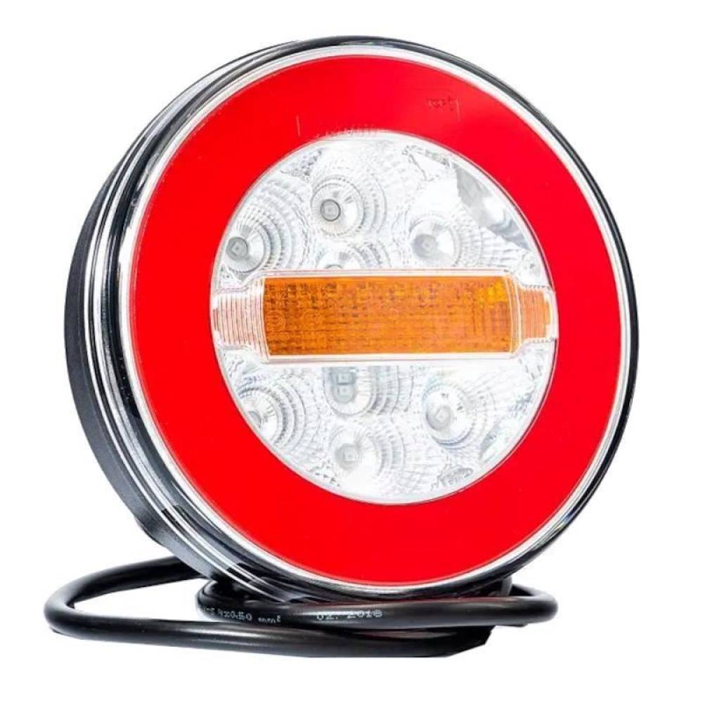 Lampa spate fi140, 3 functii, montare in serie, hamburger, LED neon, cu fire, FT-113Y Fristom