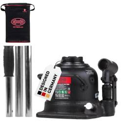 Cric hidraulic piston dublu 10T plat, DoubleLift 346.11 Heyner