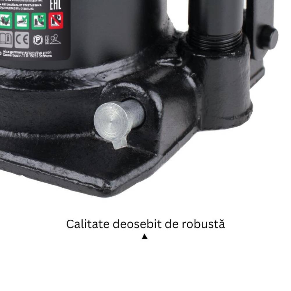 Cric hidraulic piston dublu 10T plat, DoubleLift 346.11 Heyner