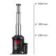 Cric hidraulic 12T, cu piston dublu, inaltime de ridicare 23cm - 49cm, DoubleLift Pro Crom 346.12 Heyner