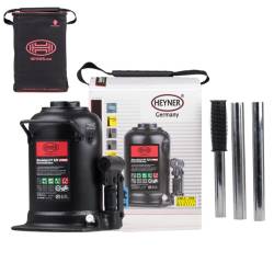 Cric hidraulic 12T, cu piston dublu, inaltime de ridicare 23cm - 49cm, DoubleLift Pro Crom 346.12 Heyner