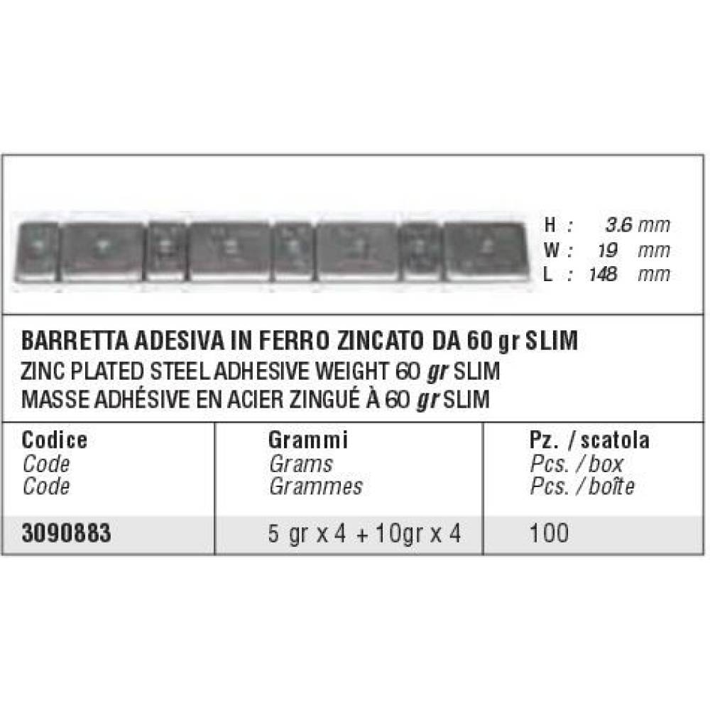 Contragreutati adezive 5+10 (5x4+10x4) 60gr/100 3090883N Italmatic