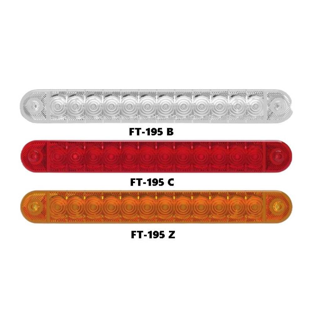 Lampa gabarit 225x28, LED, rosie, autoadeziva, 12-36V, FT-195C Fristom