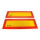 Placa reflectorizanta vehicul lung (remorci,chenar) 565x200mm, tabla subtire 0.5mm, 