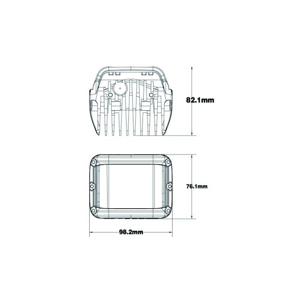 Set proiector lucru 97x83, LED, 9-30V, 2800lm, Cube L0061