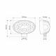 Proiector lucru 139x103, 8 LED-uri, 12-24V, 24W, 1900lm, flood, TT.13225