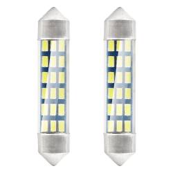 Set 2 becuri sofit 12V/C5W, 41mm, 18 LED-uri tip SMD 3014,  01092 Amio
