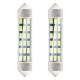 Set 2 becuri sofit 12V/C5W, 41mm, 18 LED-uri tip SMD 3014,  01092 Amio