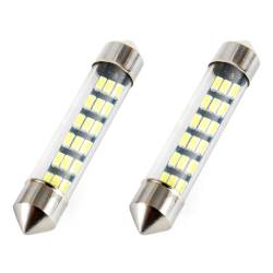 Set 2 becuri sofit 12V/C5W, 41mm, 18 LED-uri tip SMD 3014,  01092 Amio