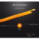 Fir neon cu LED-uri, 2m, 12V cu droser si stecher, portocaliu