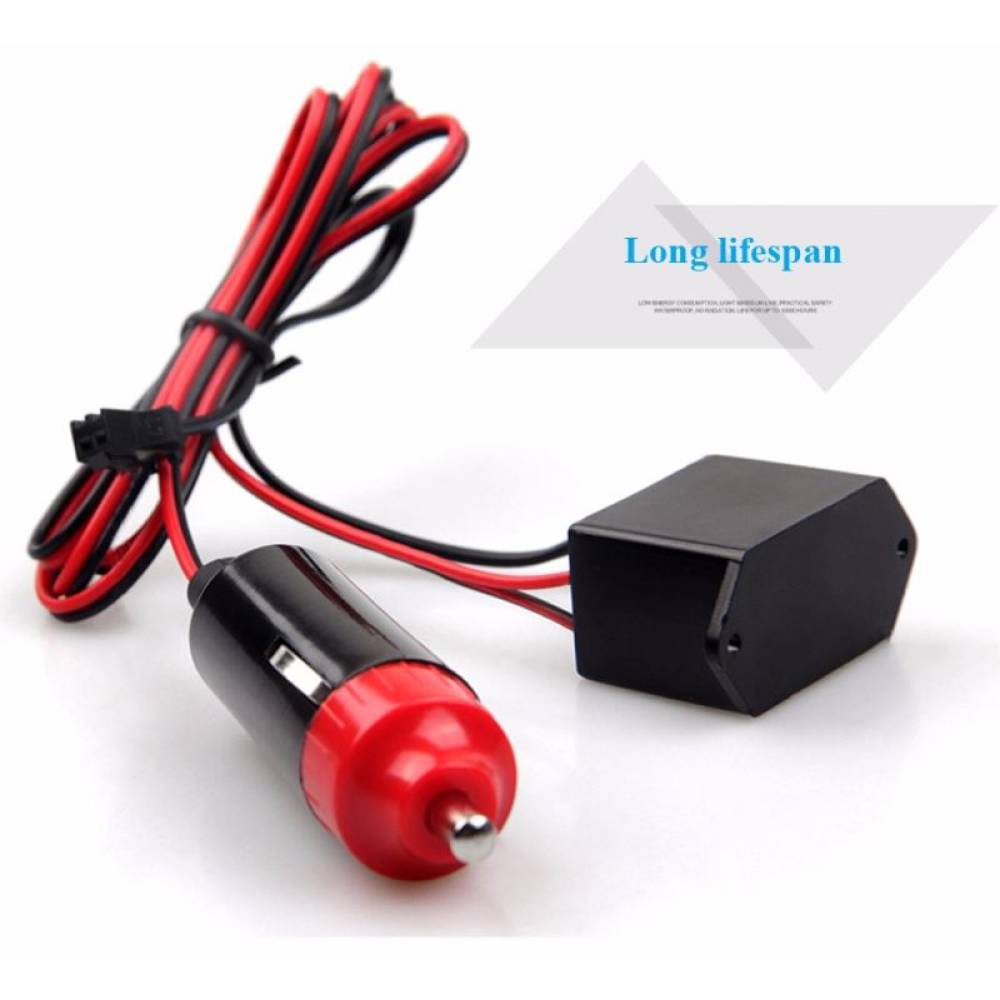 Fir neon cu LED-uri, 2m, 12V cu droser si stecher, portocaliu