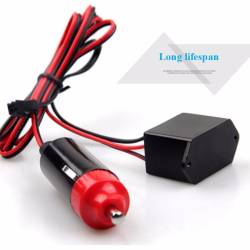 Fir neon cu LED-uri, 2m, 12V cu droser si stecher, galben