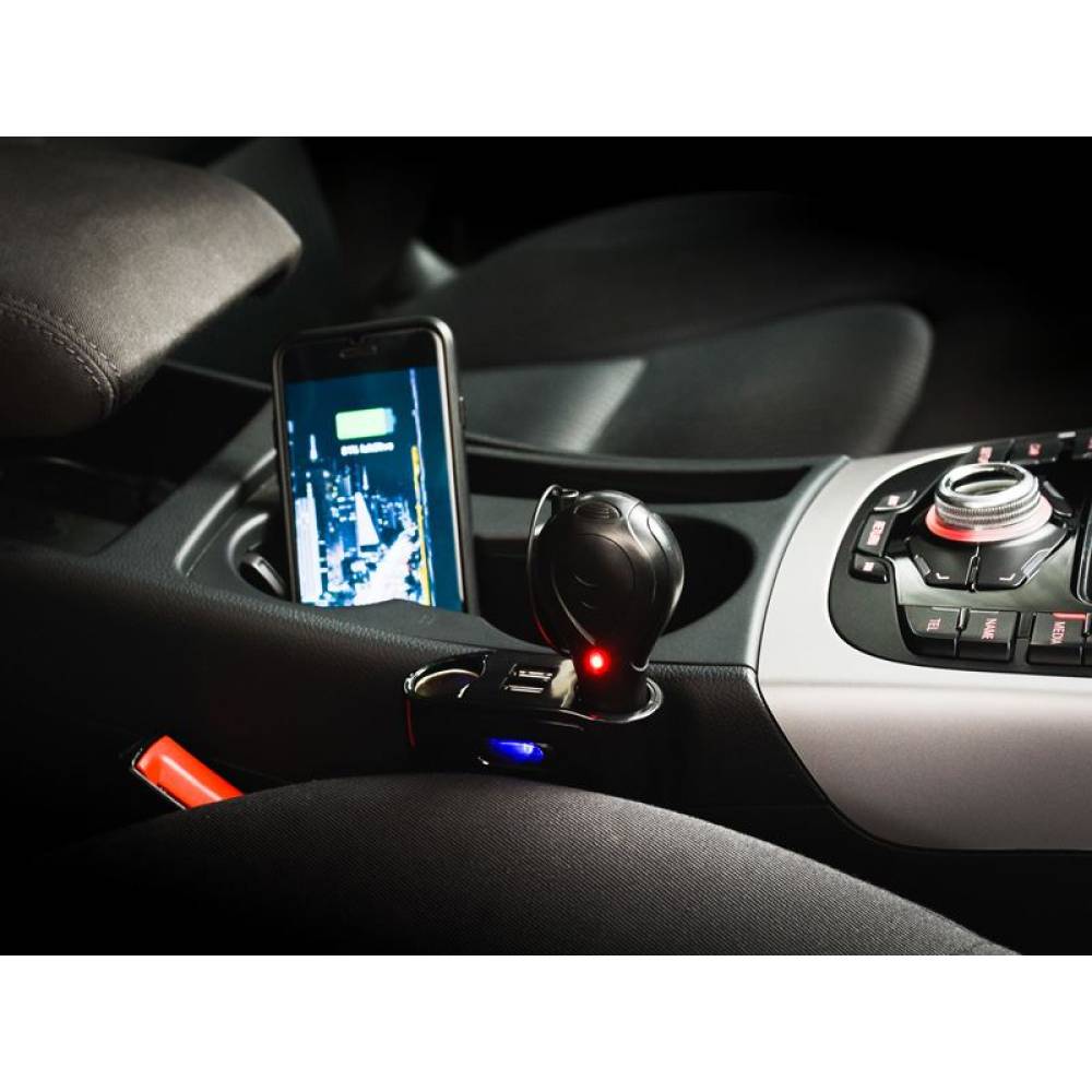Incarcator auto Iphone 5 cu fir retractabil, 12/24V, 3081 Carmax