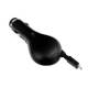 Incarcator auto microUSB cu fir retractabil 12/24V 3098 Carmax