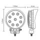 Proiector lucru fi115, LED, 10-30V, 27W, cu pozitie AngelEye, WL27wRo
