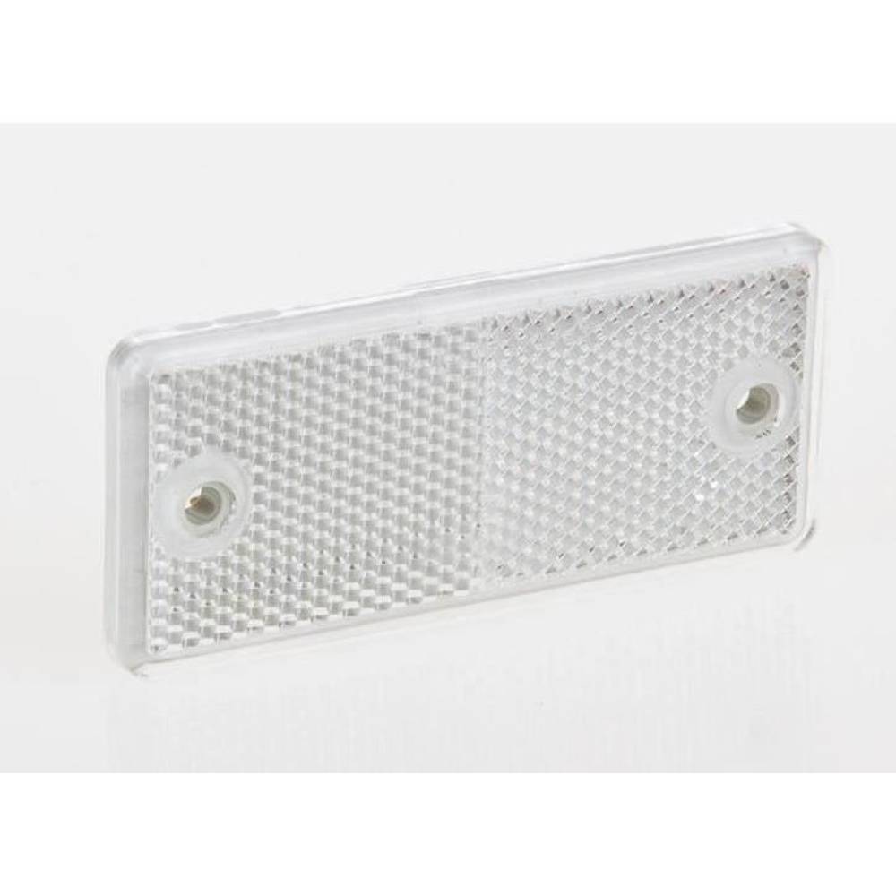 Catadioptru dreptunghiular cu gaura alb 90x40  DOB-034-B Fristom